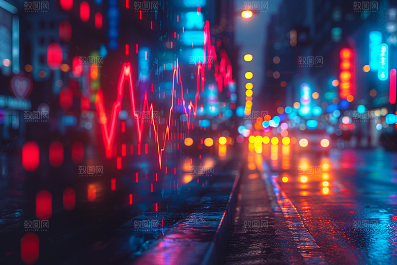 股市走向理财行情素材