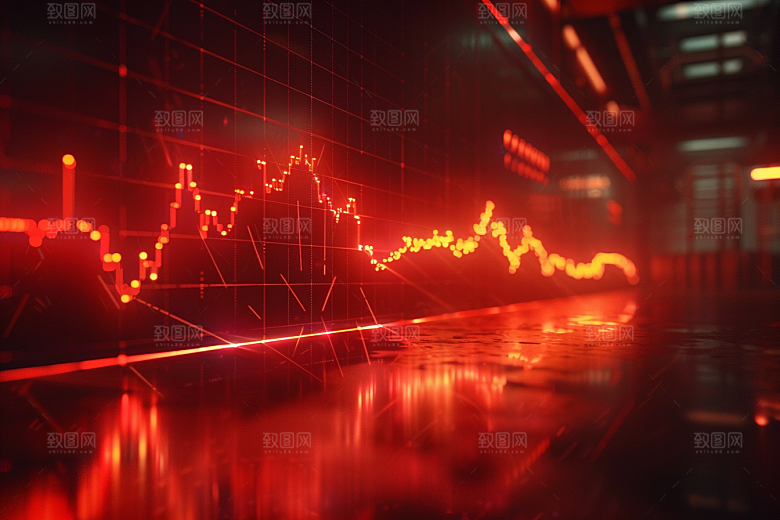 股市走向图表高清素材