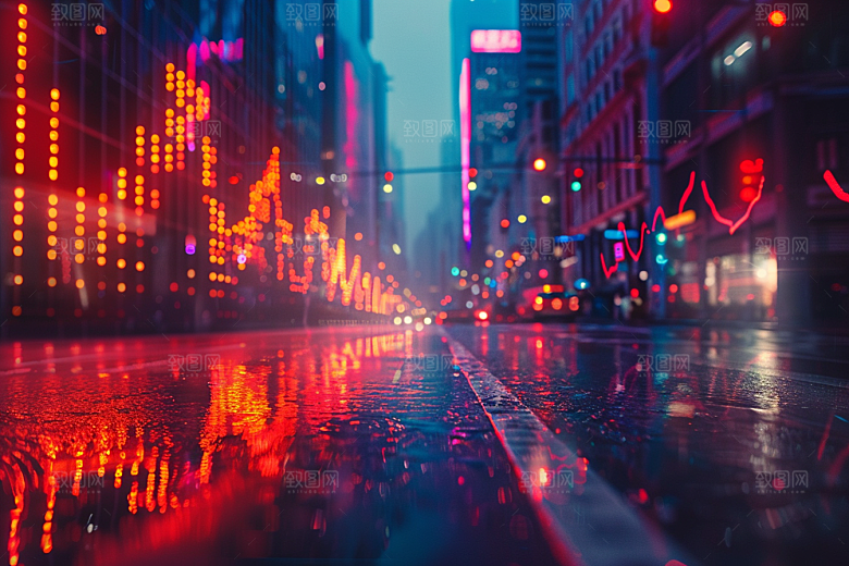 股市走向证券走势素材