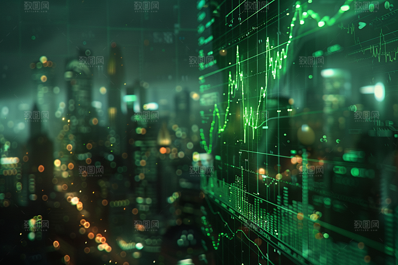 股市走向理财金融素材