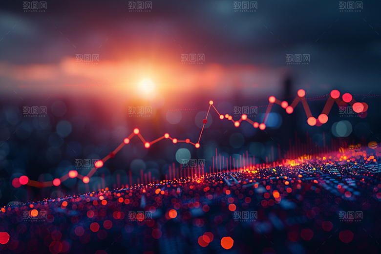 股市走向数据理财素材