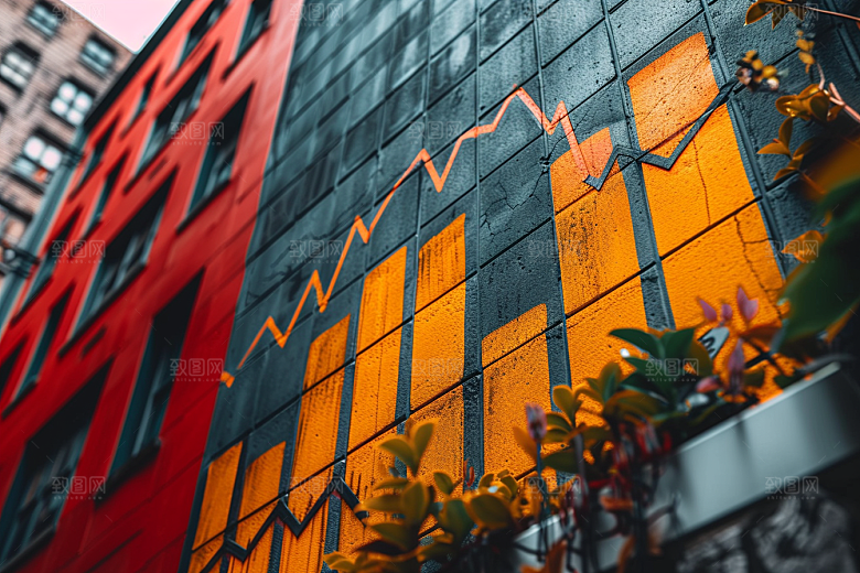 股市走向图表K线图素材