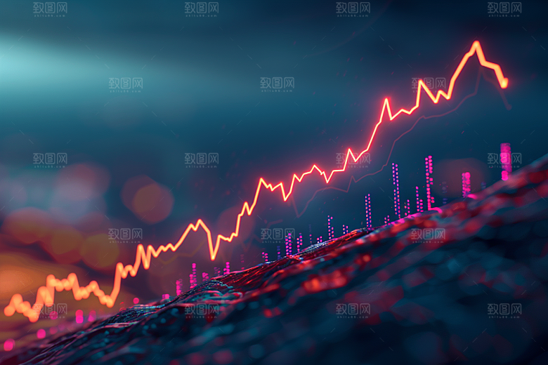 股市走向行情金融素材