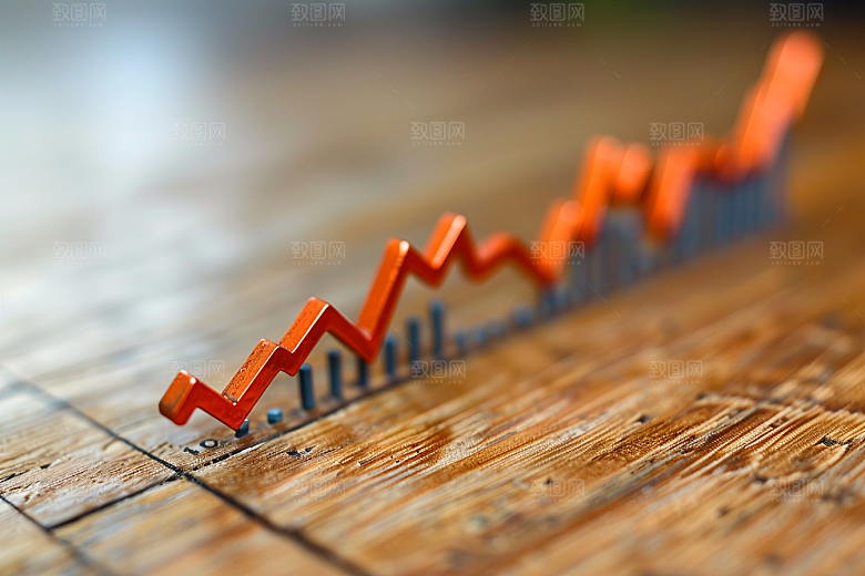股市走向交易所K线图素材