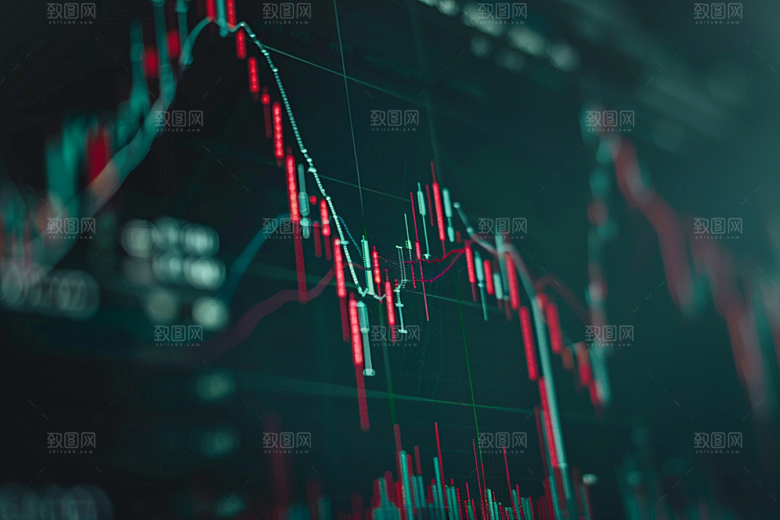 股市走向金融行情素材