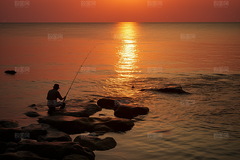 海边赶海海货渔获摄影图