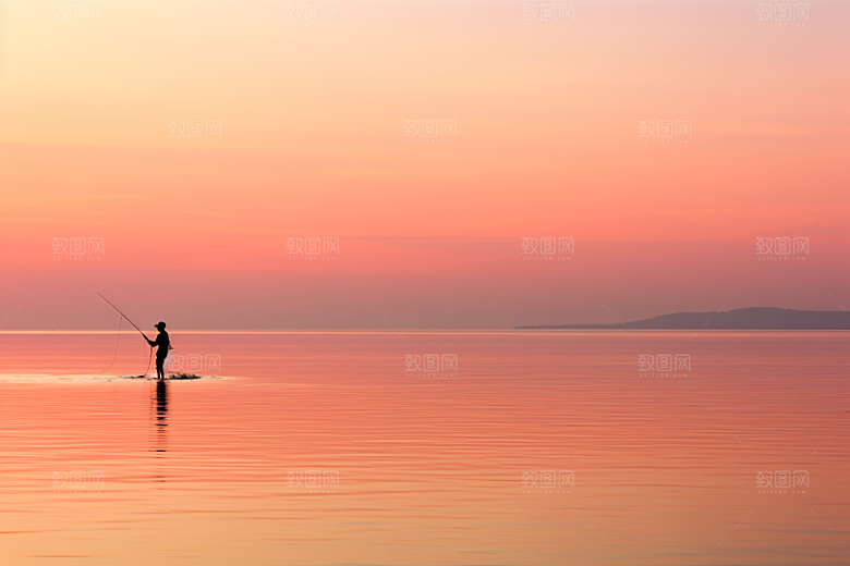 海边赶海渔获滩涂摄影图