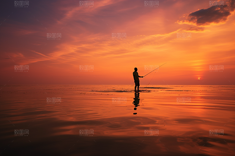 海边赶海滩涂海货摄影图