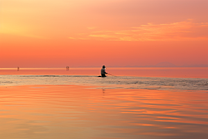 海边赶海海滩滩涂摄影图