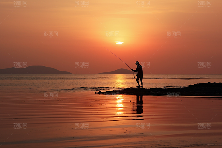 海边赶海滩涂海货摄影图