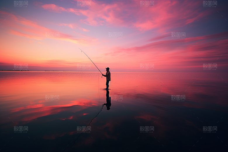 海边赶海海货海滩摄影图