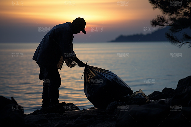 海边赶海捕捞落潮摄影图