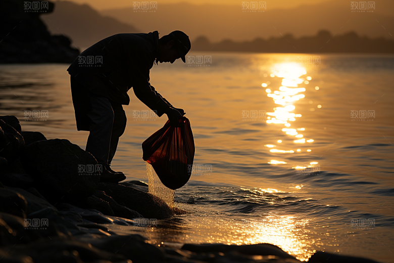海边赶海潮汐高清摄影图