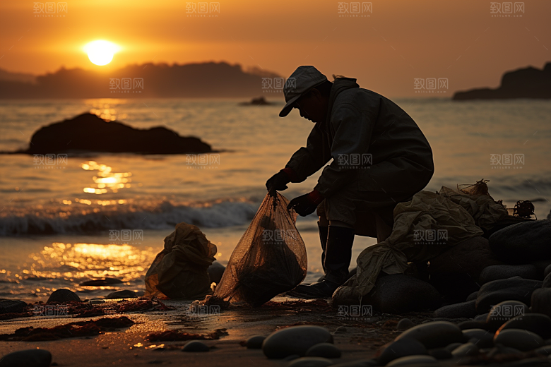 海边赶海海货海滩摄影图