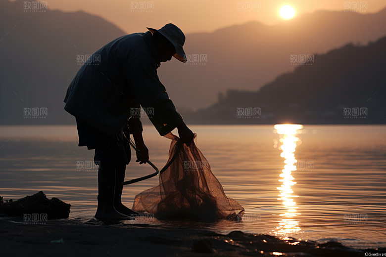 海边赶海礁石落潮摄影图