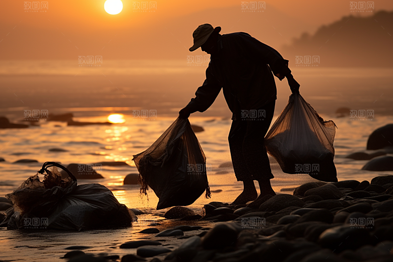海边赶海渔获滩涂摄影图