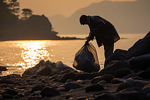 海边赶海滩涂海滩摄影图