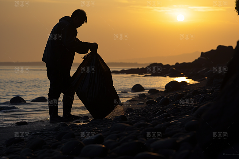 海边赶海潮汐海货摄影图