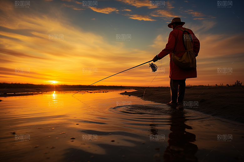 海边赶海高清潮汐摄影图