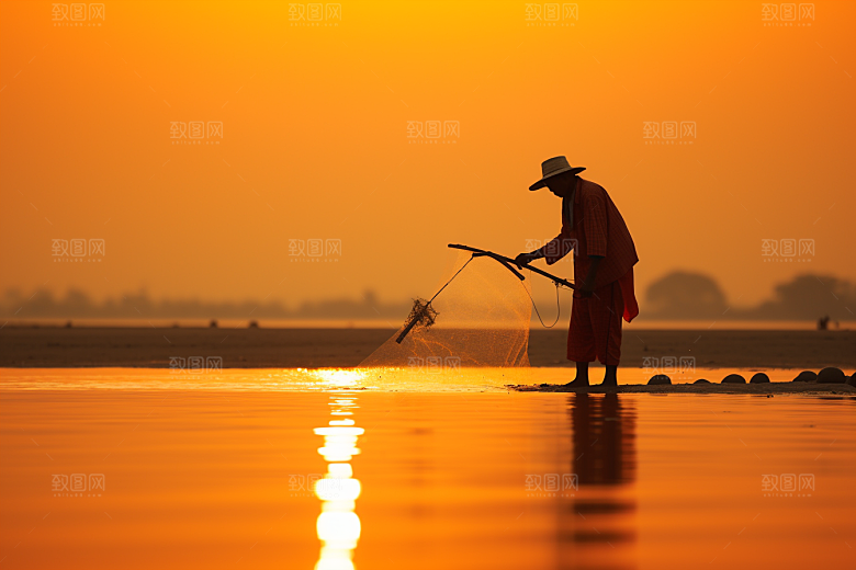 海边赶海滩涂海货摄影图