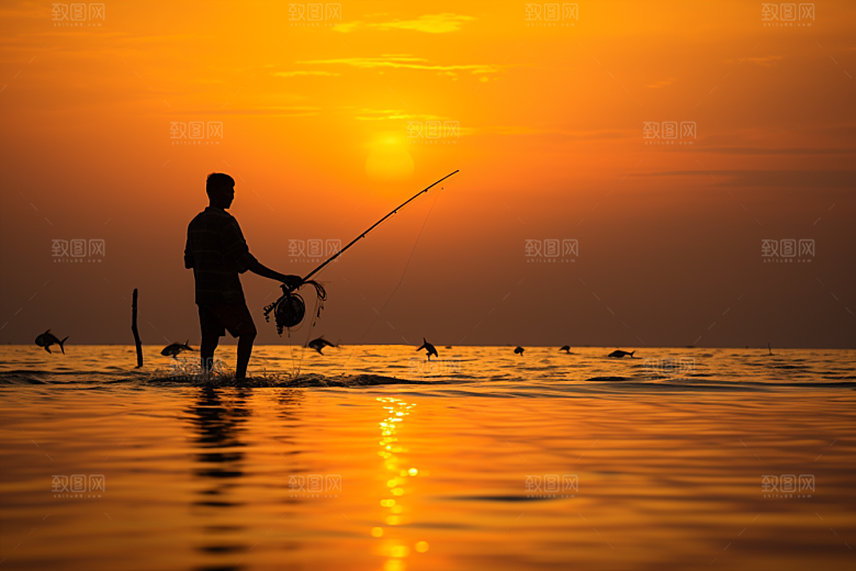 海边赶海高清落潮摄影图