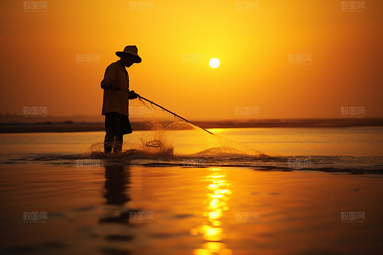 海边赶海海货滩涂摄影图