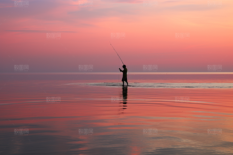 海边赶海礁石海货摄影图