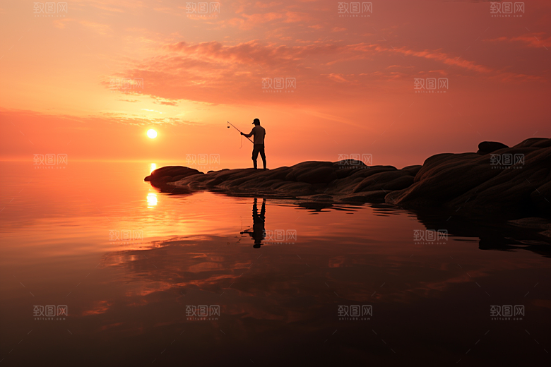 海边赶海海货落潮摄影图