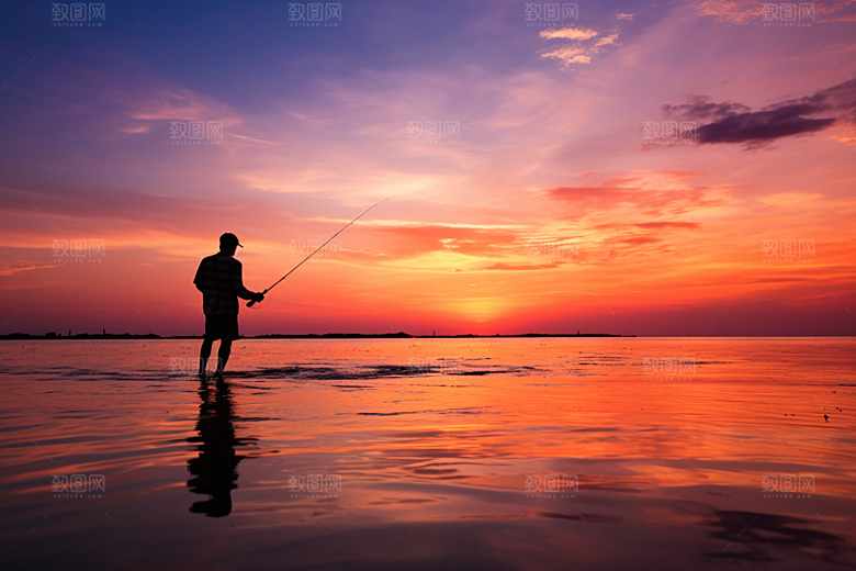 海边赶海海货潮汐摄影图
