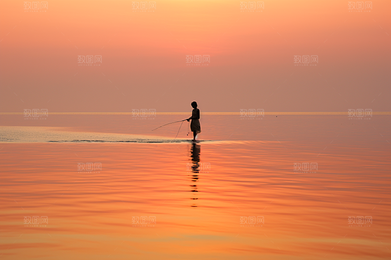 海边赶海潮汐海货摄影图