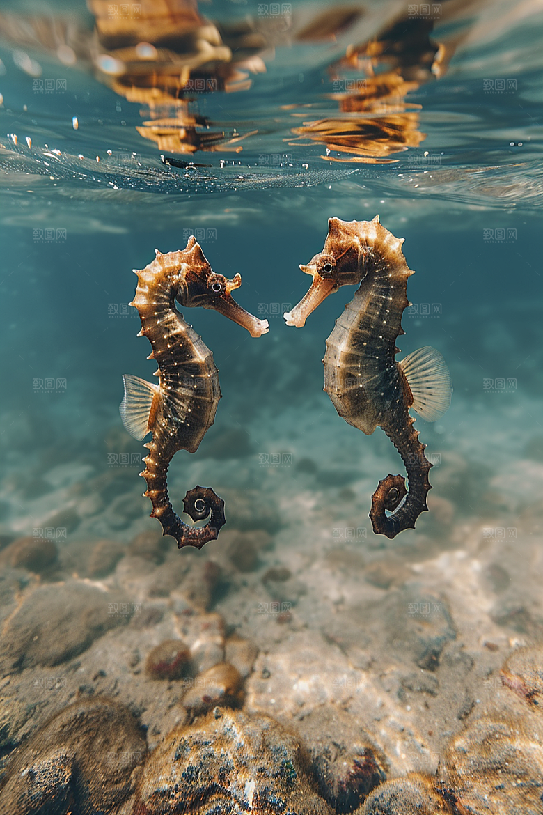 海马海洋生物珊瑚礁素材