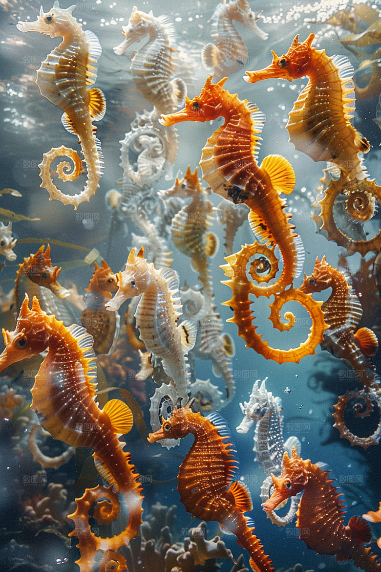 海马保护环境海洋生物素材