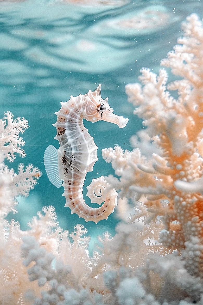 海马海洋生物珊瑚礁素材