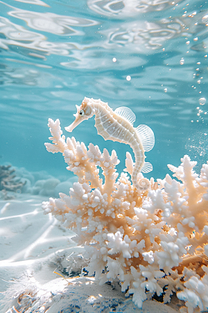 海马生态珊瑚礁素材