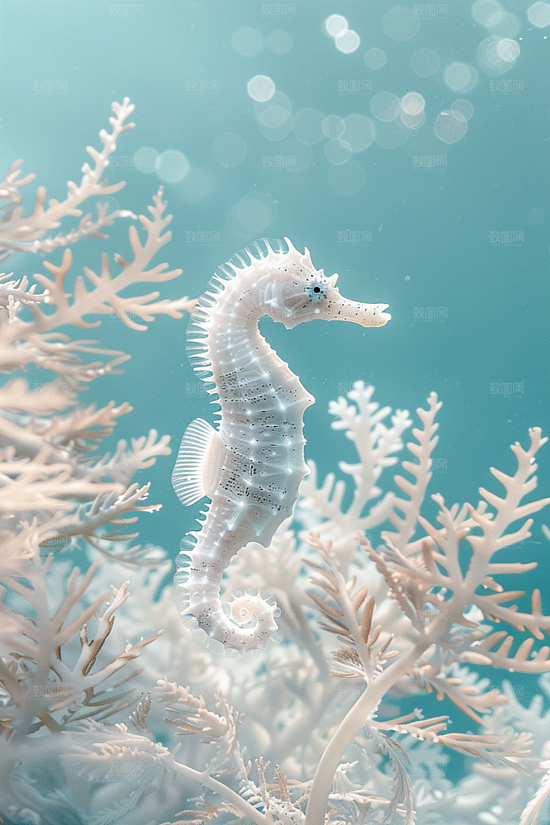 海马海洋生物珊瑚礁素材