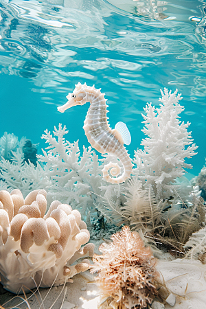 海马保护环境海底素材