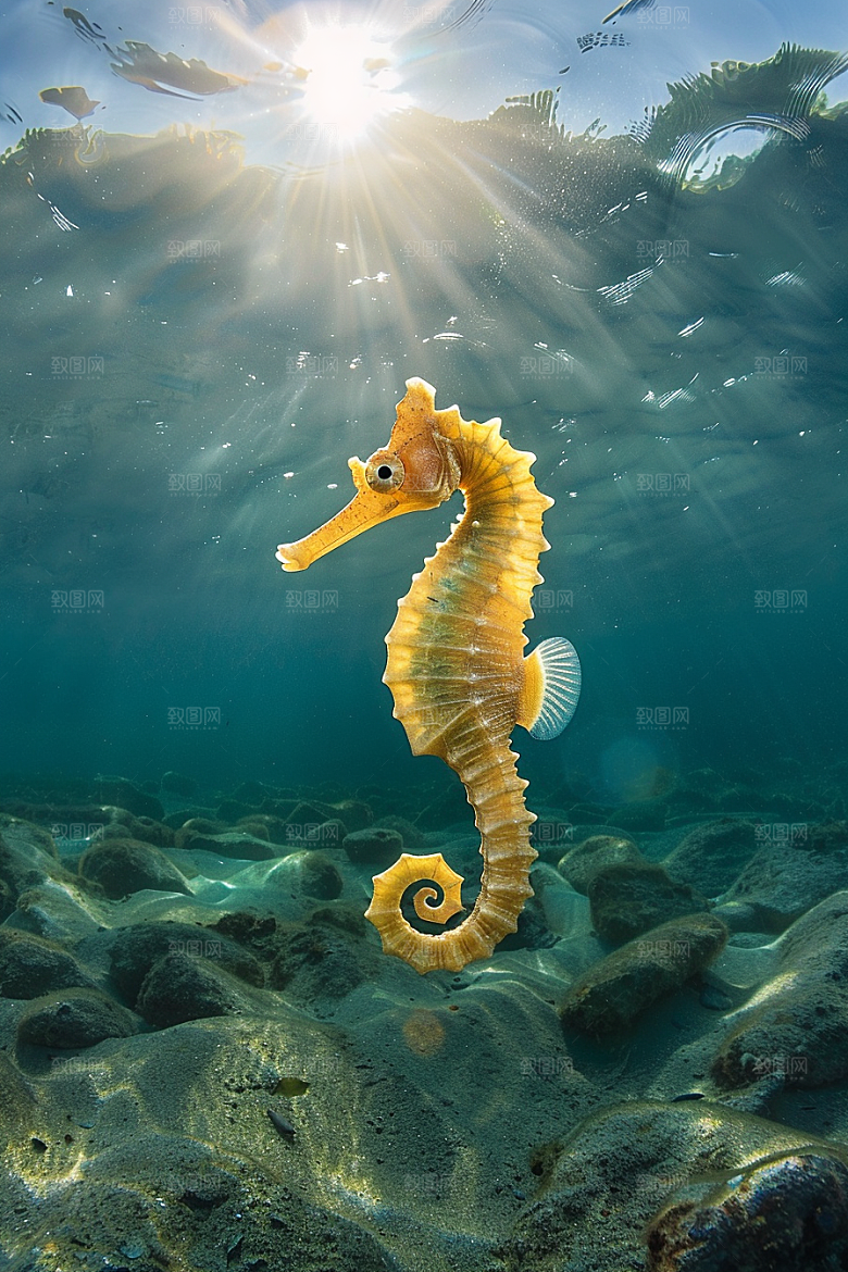海马环保保护动物素材