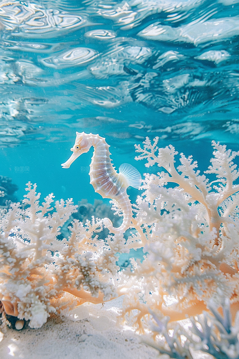 海马海洋生物海底素材