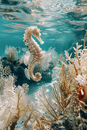 海马海底珊瑚礁素材