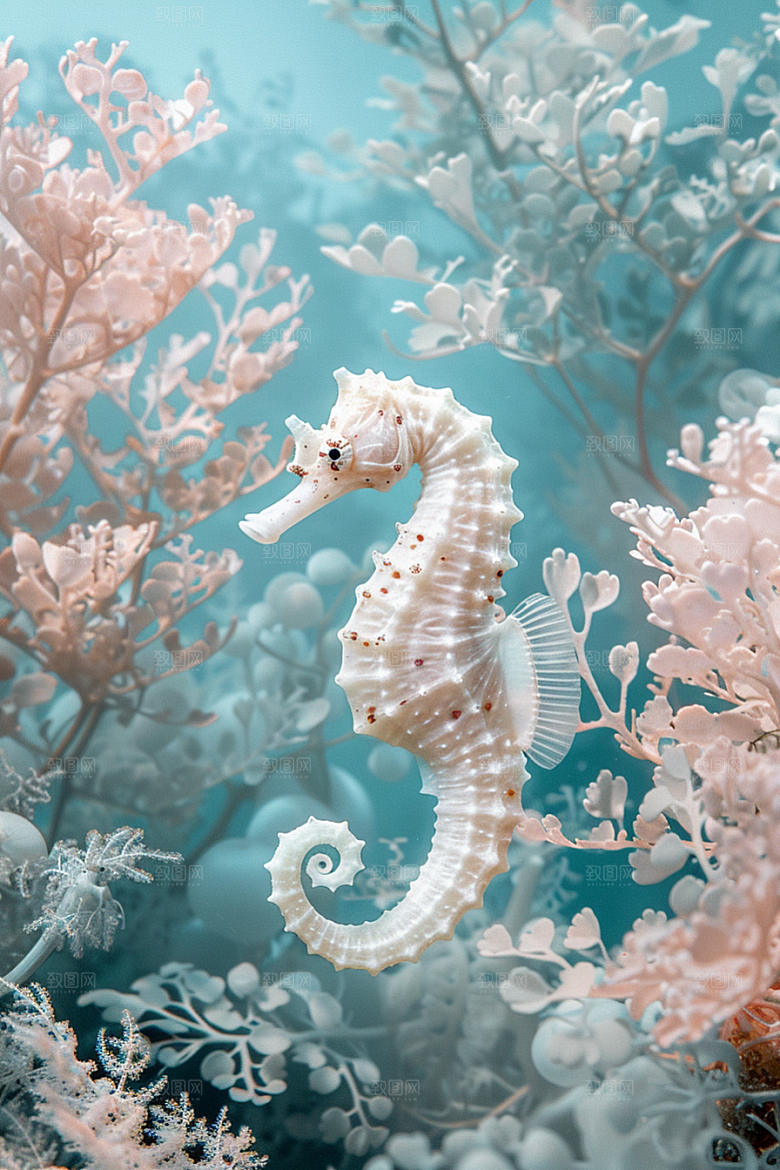 海马保护动物海底素材
