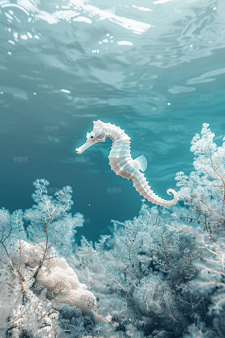 海马海底珊瑚礁素材