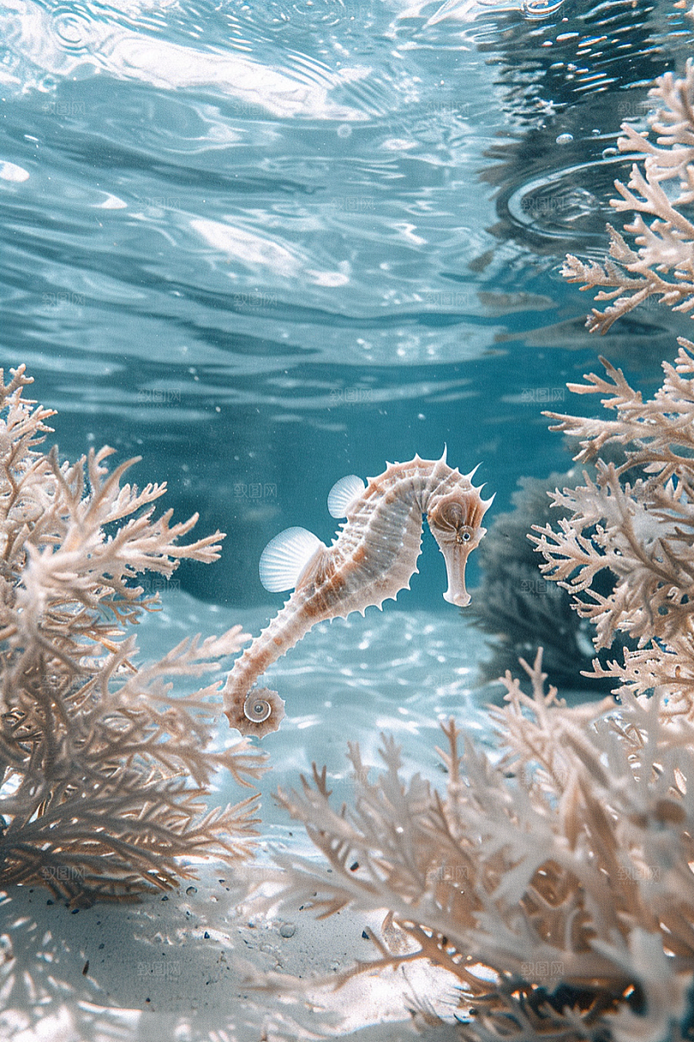 海马海洋生物海底素材