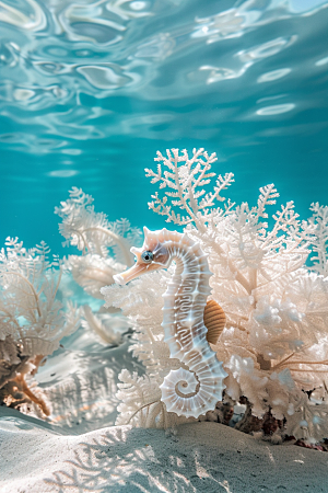 海马保护环境海底素材