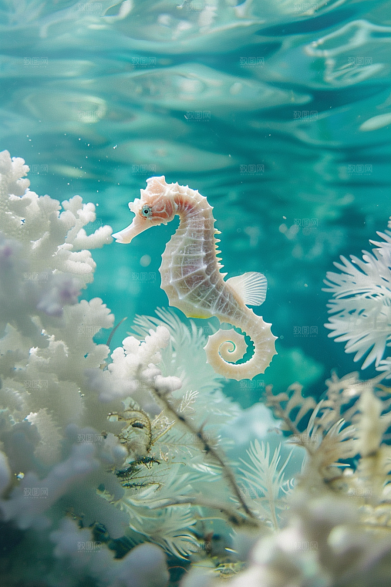 海马保护动物大海素材