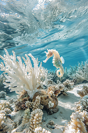 海马珊瑚礁海洋生物素材