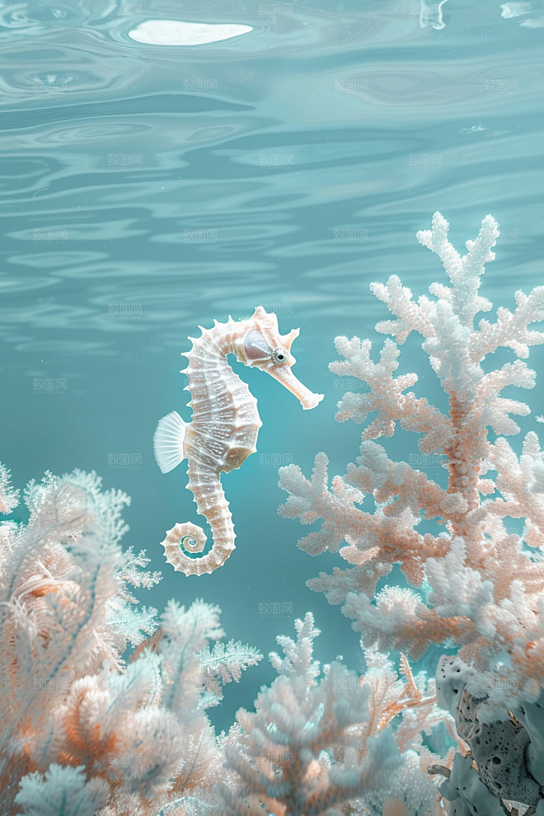 海马海洋生物保护动物素材