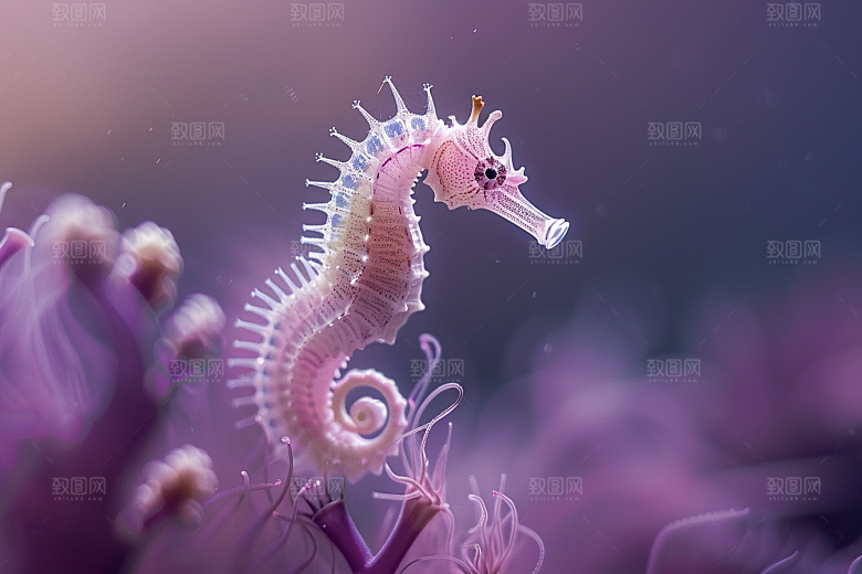 海马珊瑚礁自然素材