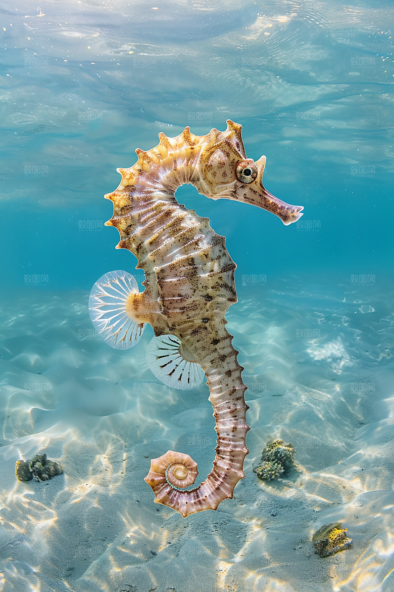 海马珊瑚礁自然素材