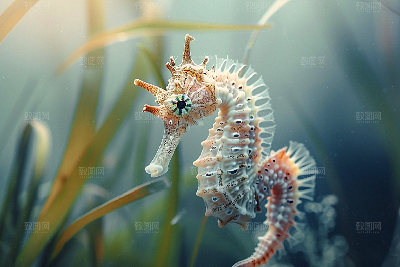 海马珊瑚礁环保素材