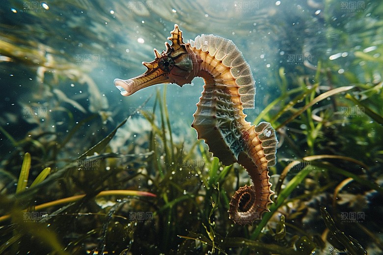 海马珊瑚礁保护动物素材